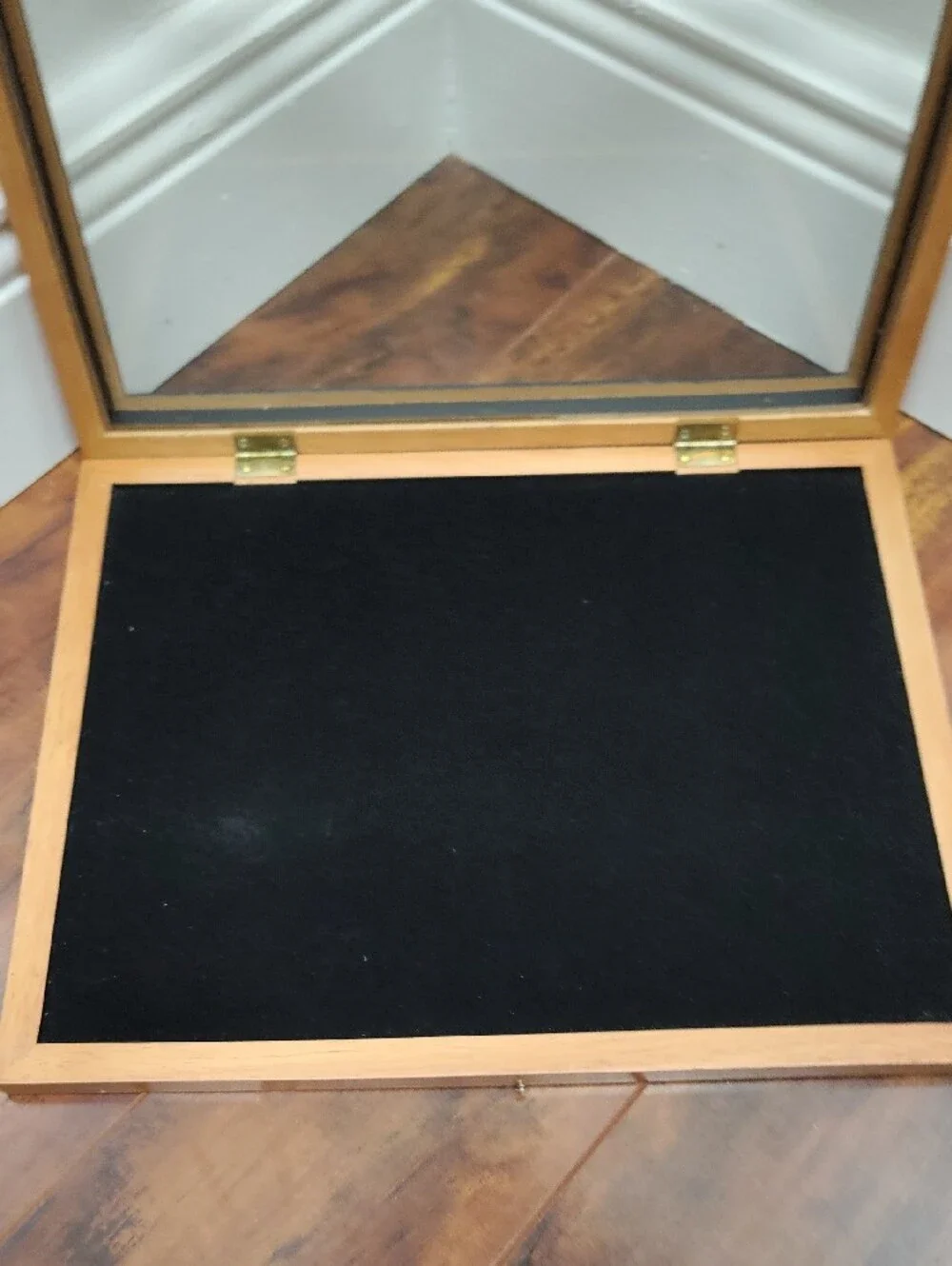 Wood Display Case with Velvet Interior, Jewelry Case  Shadow Box 10.5